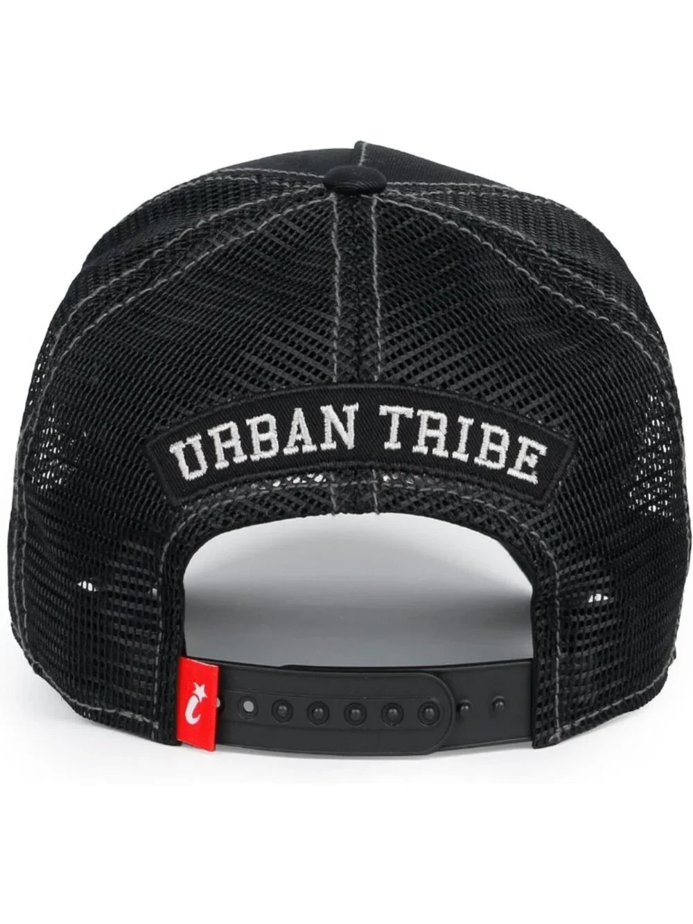 Star Embroidery Black & White Trucker Hat | Cotton Baseball Cap for Stylish Look